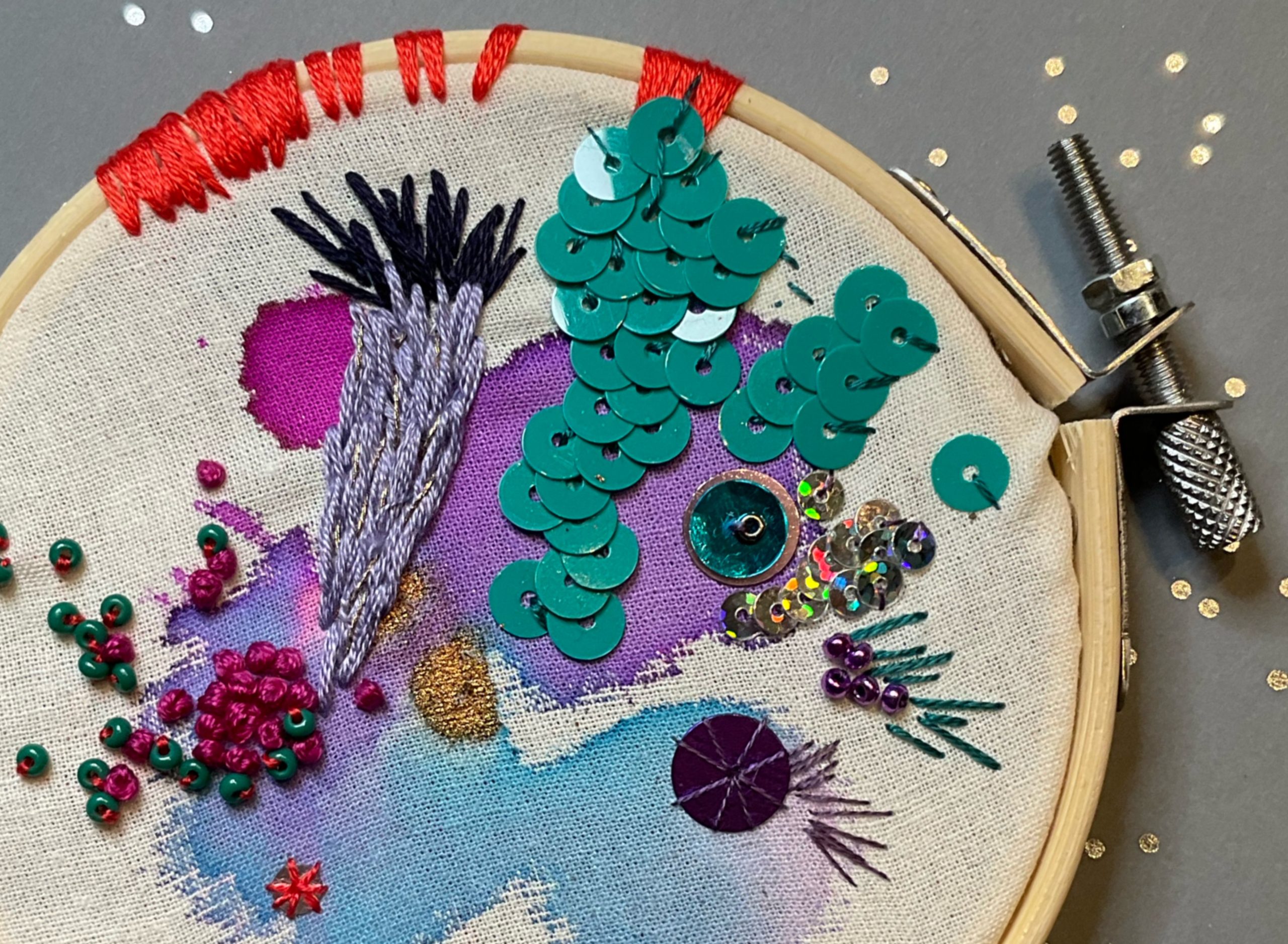 CréApéro Déco |  Broderie Abstraite